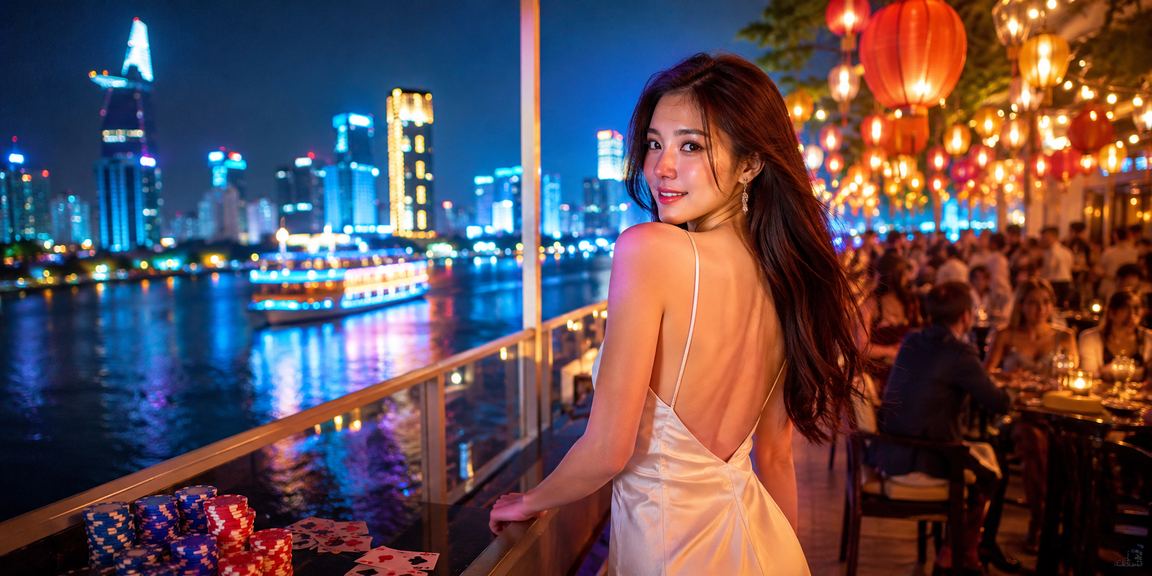 Người chơi thưởng thức card game tại chợ đêm Hồ Chí Minh với không khí sôi động